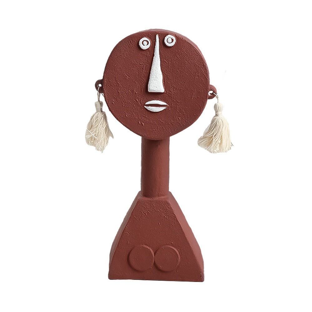 Clay Colored Resin Abstract Figurative Sculpture FF-SZ24004A