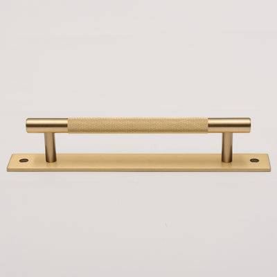 Christopher Handle with Backplate - Brushed Brass HK0054-128-BP-BB