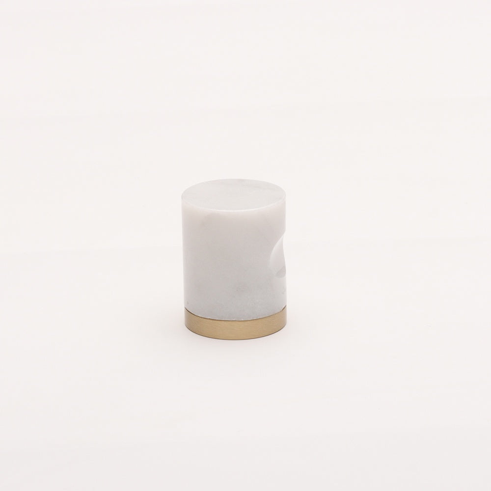 Adrian Knob - White Marble HK0113-WT