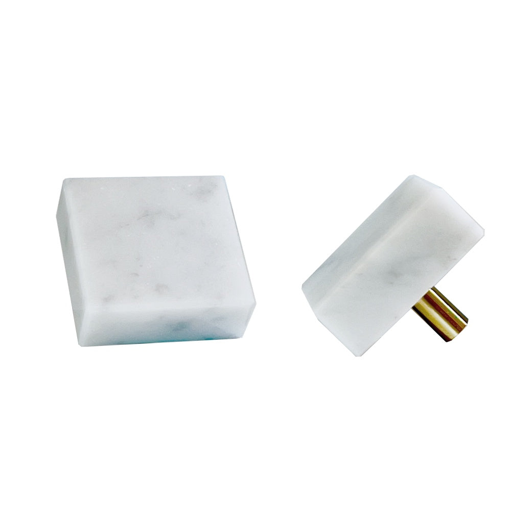 Nolan Knob - White Marble HK0118-40-WT