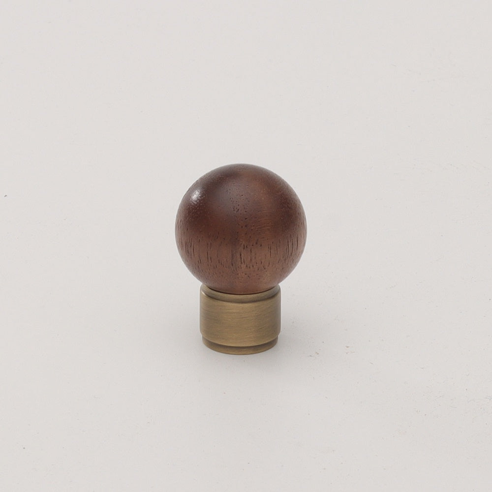 Wayne Knob - Walnut & Antique Brass HK0805-2-25-WL-BN