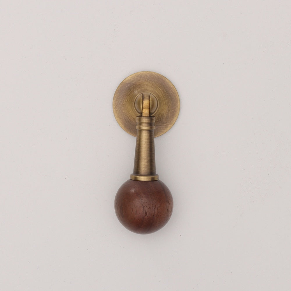Lucius Pull - Walnut & Antique Brass HK0805-4-WL-BN