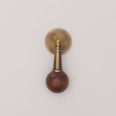 Lucius Pull - Walnut & Antique Brass HK0805-4-WL-BN