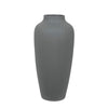 Grey Ribbed Ceramic Vase HPST3586C