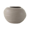 Taupe Ceramic Round Vase with Line Detail Large HPYG0163G1