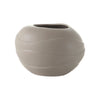 Taupe Ceramic Round Vase with Line Detail Medium HPYG0163G2