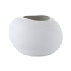 White Ceramic Round Vase with Line Detail - Large HPYG0163W1