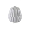 White Ceramic Vase with Geometric Detail - Medium HPYG0285W3