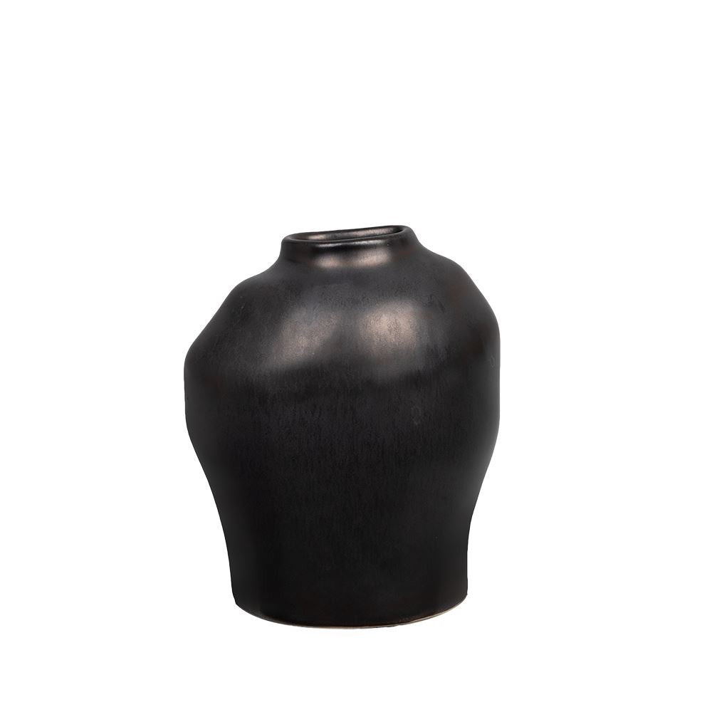 Black Irregular Shaped Ceramic Bud Vase HPYG3394B