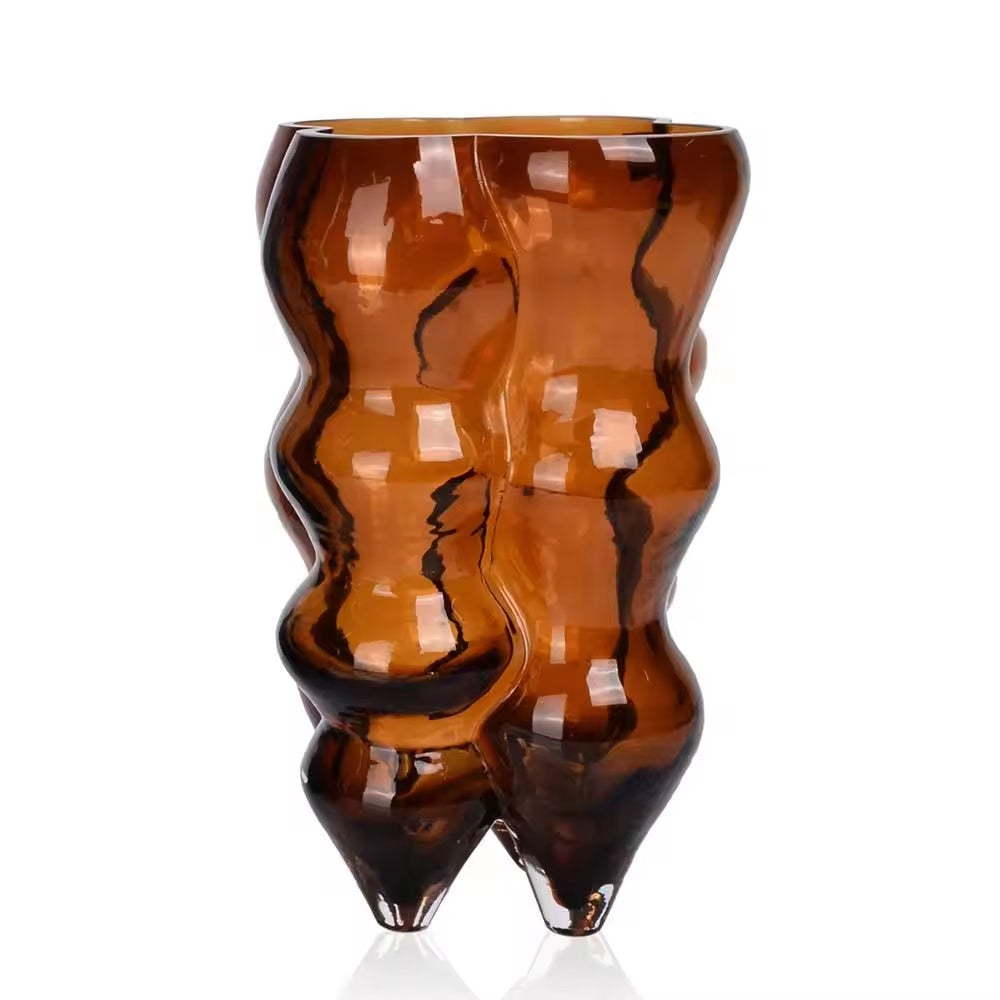 Amber Glass Vase - Large HPZSX101825O1