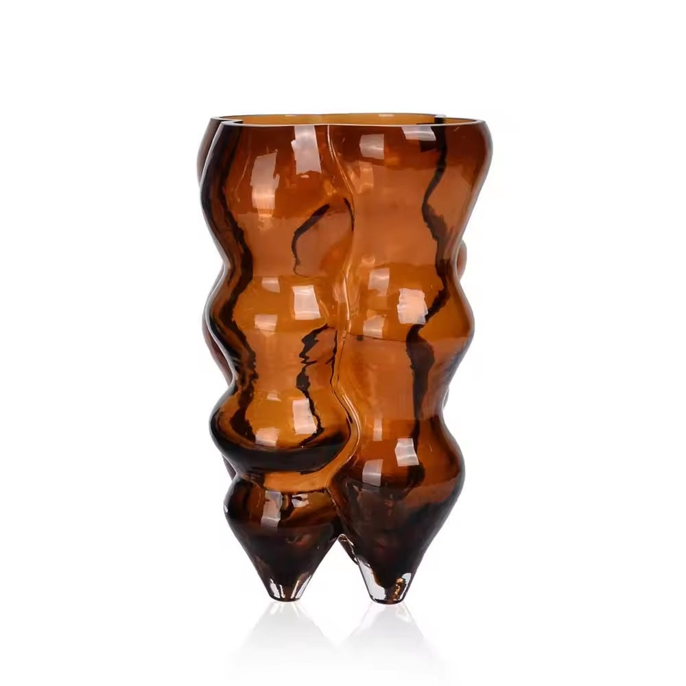 Amber Glass Vase - Small HPZSX101825O2