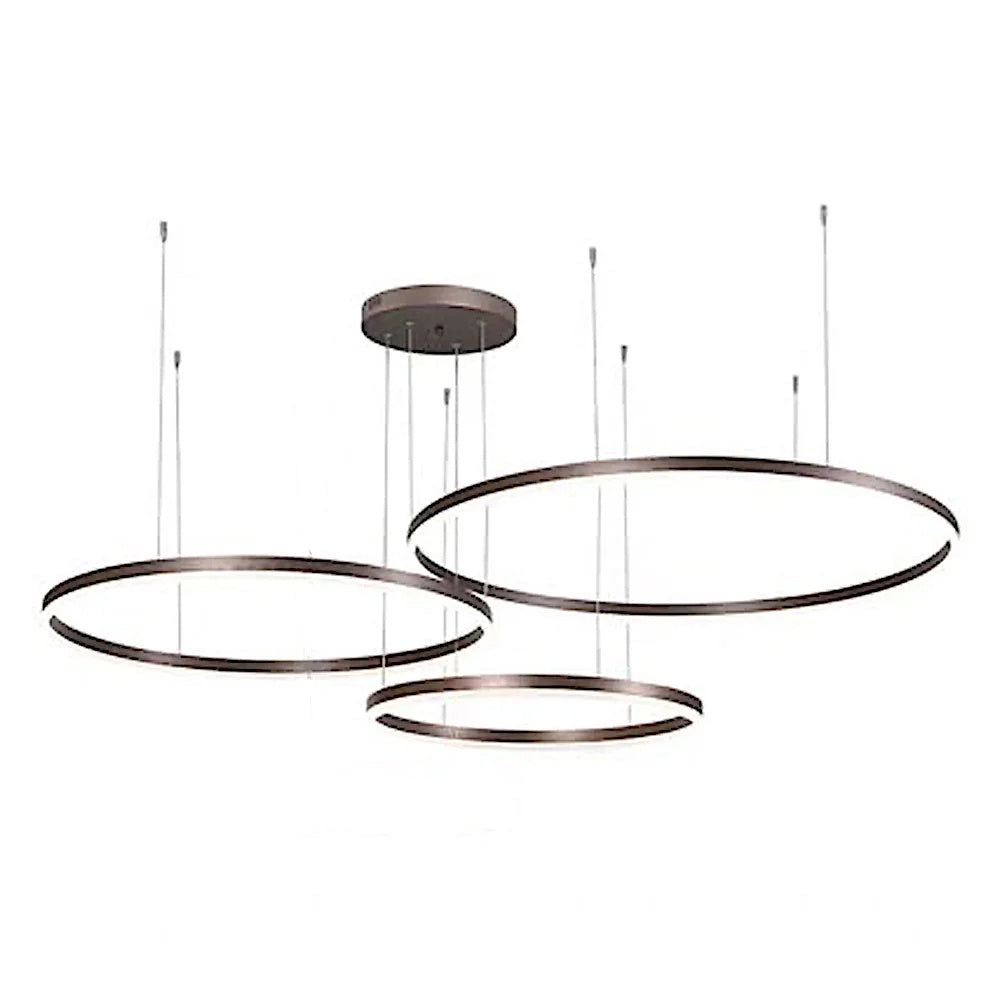 Rodin 3-Ring Chandelier - Coffee HS-PL016-C