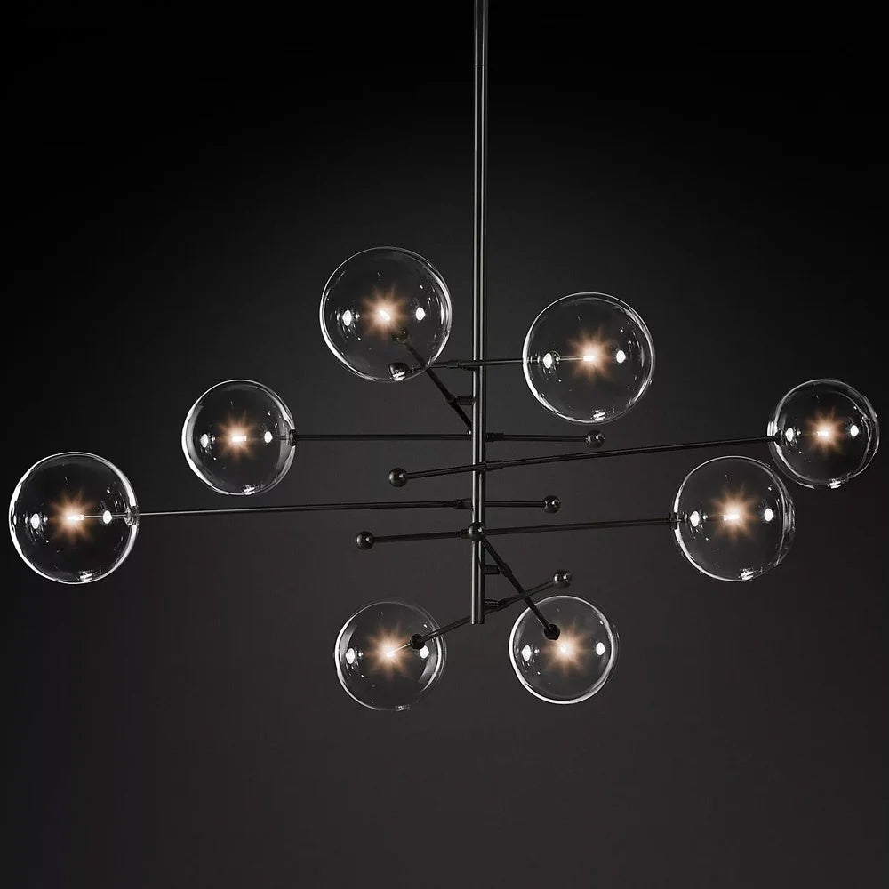 William 8-Light Chandelier - Black HS-PL018-B