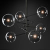 William 6-Light Chandelier - Black HS-PL025-B