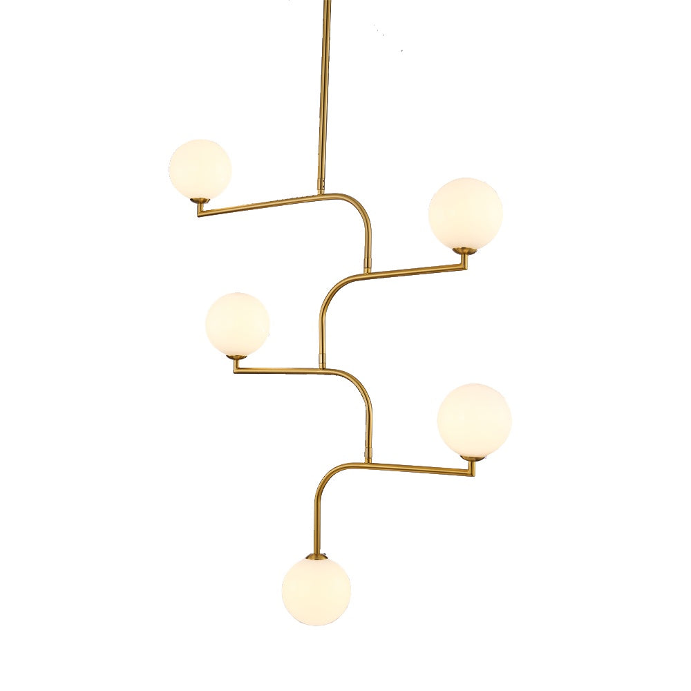 Miriam 5-Head Chandelier - Gold I-PL-38-25-G