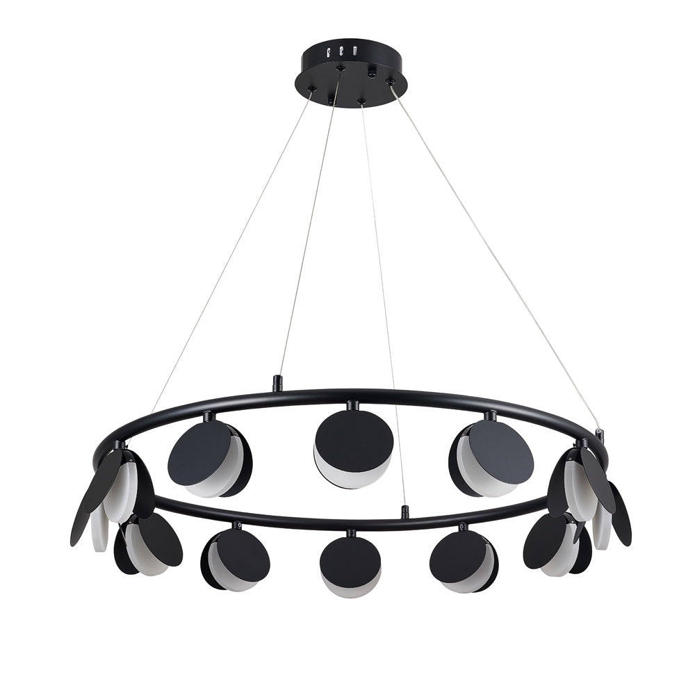 Shilo 80cm Round Chandelier - Black I-PL-CSC099-B