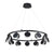 Shilo 80cm Round Chandelier - Black I-PL-CSC099-B