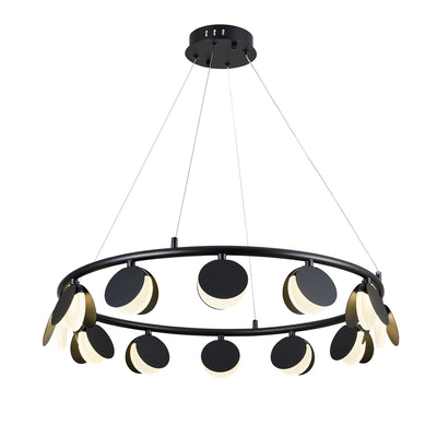 Shilo 80cm Round Chandelier - Black I-PL-CSC099-B