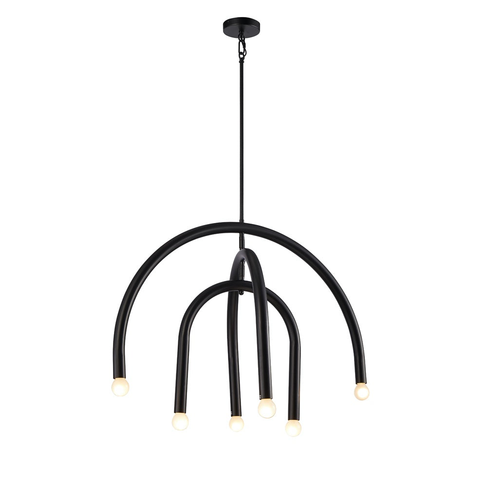 Suede Chandelier - Black I-PL-CSC107-B