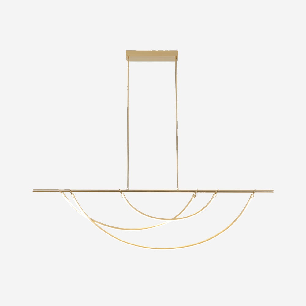 Suede Linear Chandelier - Gold I-PL-CSC114-G
