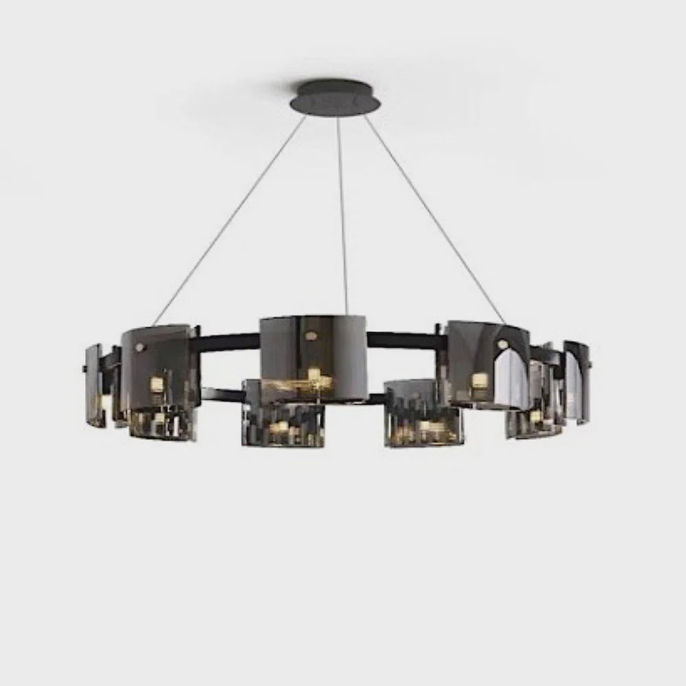 Hadley Chandelier - Smoke I-PL-P042R-BG
