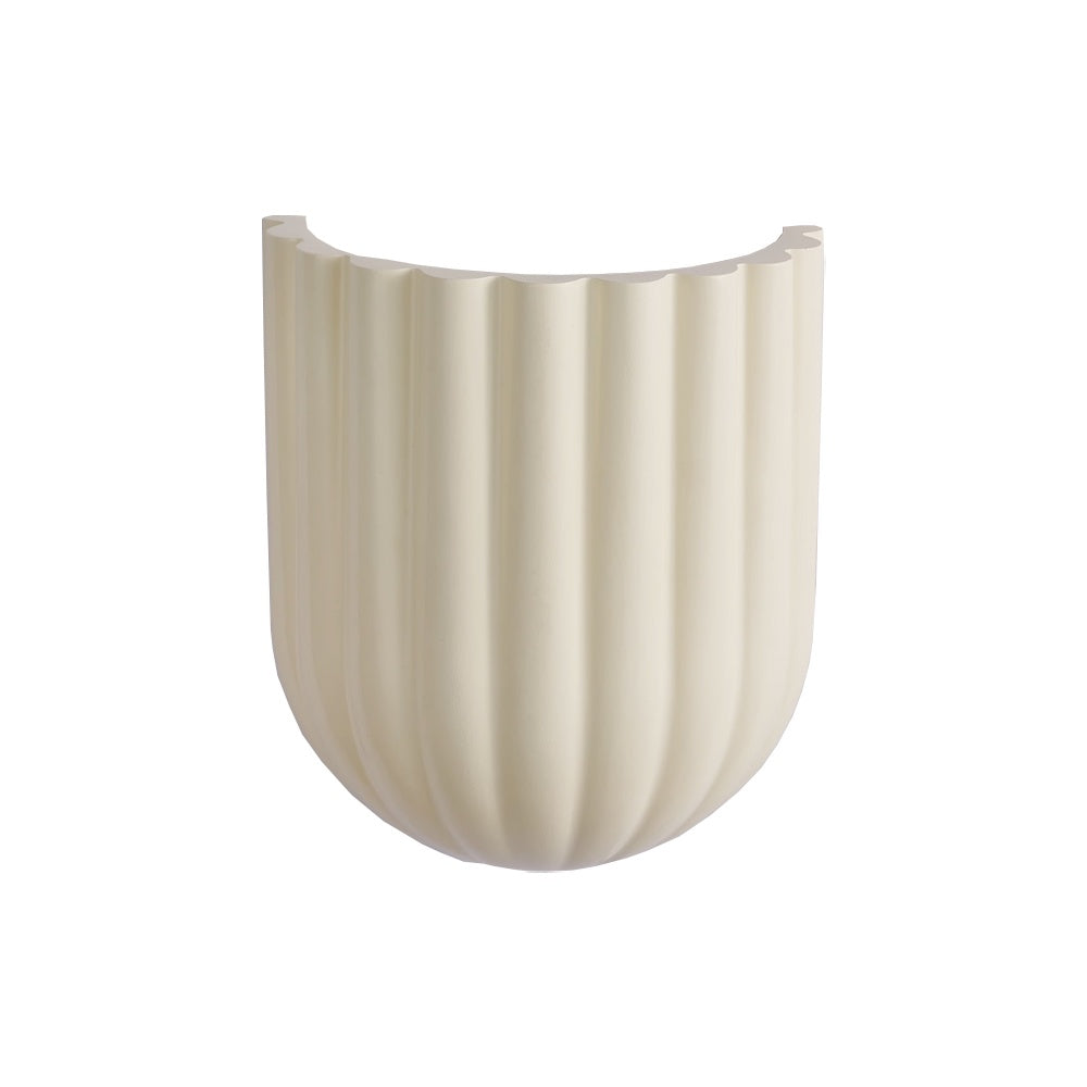 Ribb Wall Light Curved - White I-PL-W085-W