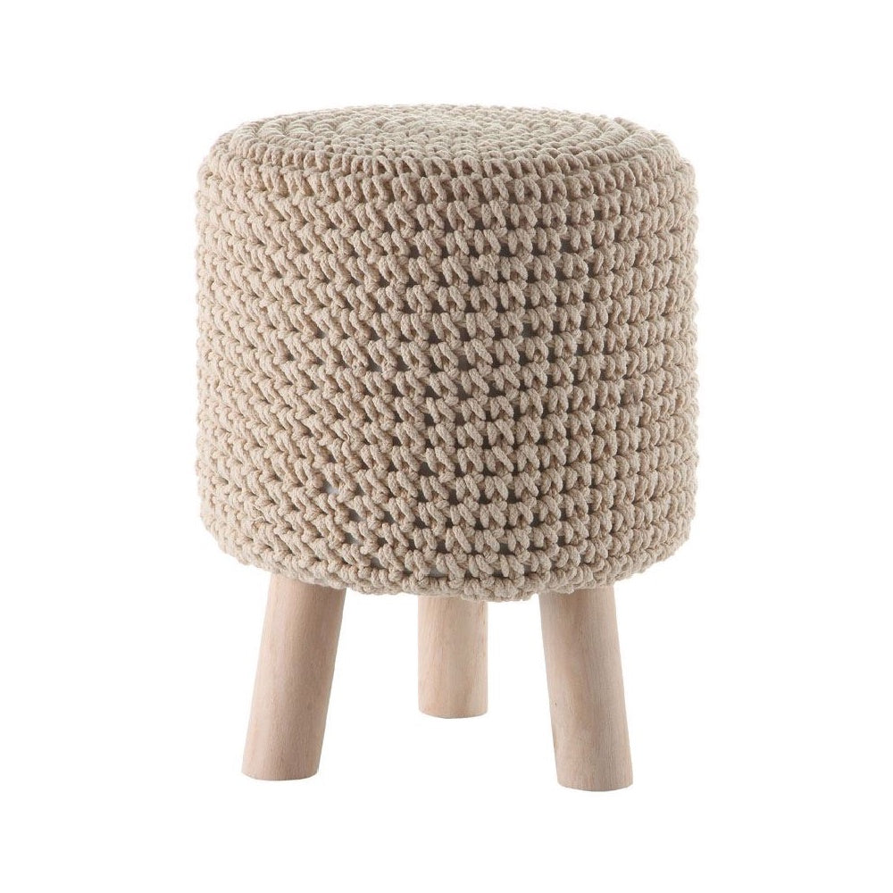 Beige Woven Stool JJYM0001G1