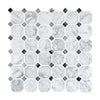 Carrara Bianco & Bardiglio Octagon Mosaic Tiles - Polished (1 Box) LND-103-CRBDG