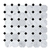 Carrara Bianco & Nero Marquina Octagon Mosaic Tiles - Polished (1 Box) LND-103-CRNM