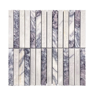 Milas Lilac 3D Reverse Fluted Mosaic Tiles - Honed (1 Box) LND-107-CLTLC