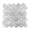 Carrara Bianco & Thassos Diamond Weave Mosaic Tiles - Polished (1 Box) LND-109-CRART