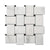 Carrara Bianco & Nero Marquina Large Basketweave Mosaic Tiles - Polished (1 Box) LND-110-CRNM