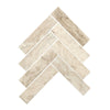 Travertine Large Herringbone Mosaic Tiles - Honed (1 Box) LND-112-TRV