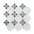 Carrara Bianco, Cloud Grey & Grey Carrara Medallion Mosaic Tiles - Polished (1 Box) LND-122-CRDGLG