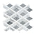 Carrara Bianco, Thassos & Grey Carrara Lattice Mosaic Tiles - Polished (1 Box) LND-123-CRLGTH