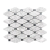 Carrara Bianco & Bardiglio Kite Mosaic Tiles - Polished (1 Box) LND-127-CRBDG