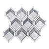 Carrara Bianco, Bardiglio & Bianco Sivec Medallion Mosaic Tiles - Polished (1 Box) LND-128-CRBDGSV