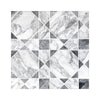 Carrara Bianco & Bardiglio Medallion Mosaic Tiles - Polished (1 Box) LND-132-CRBDG