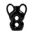 Black Ceramic Vase with Handle Detail LT1011-B