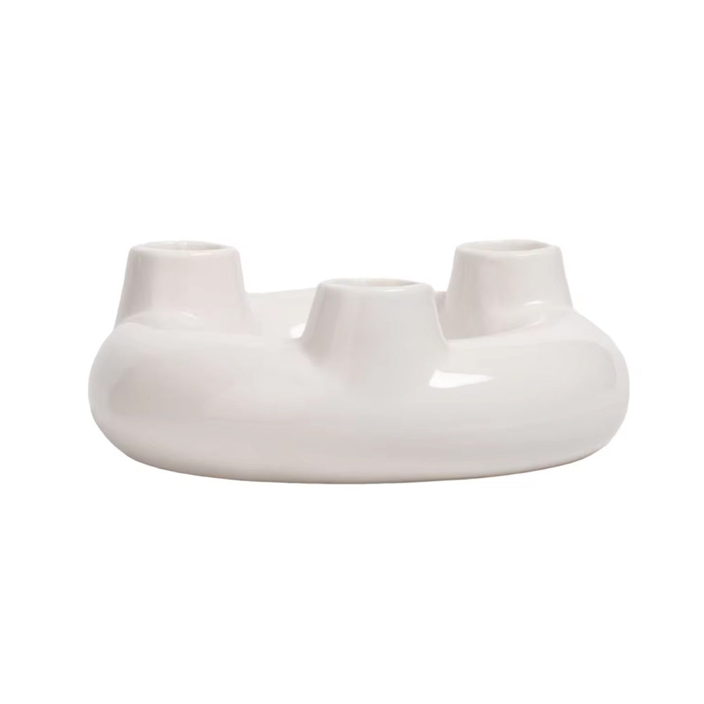 White Ceramic Candleholder LT1011-C