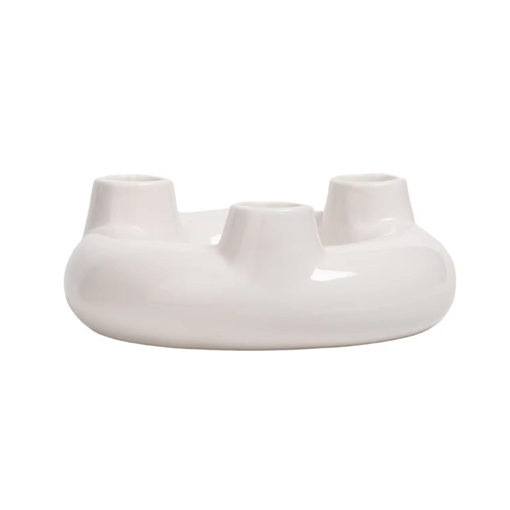 White Ceramic Candleholder LT1011-C