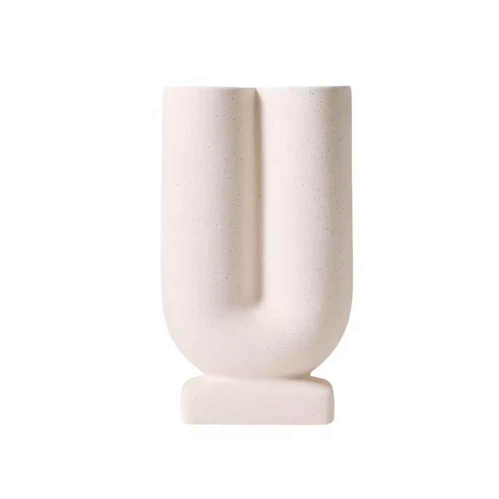 Beige Ceramic Pedestal Vase - Medium LT1020-M