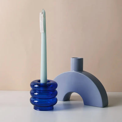 Blue Glass Candleholder LT808-B