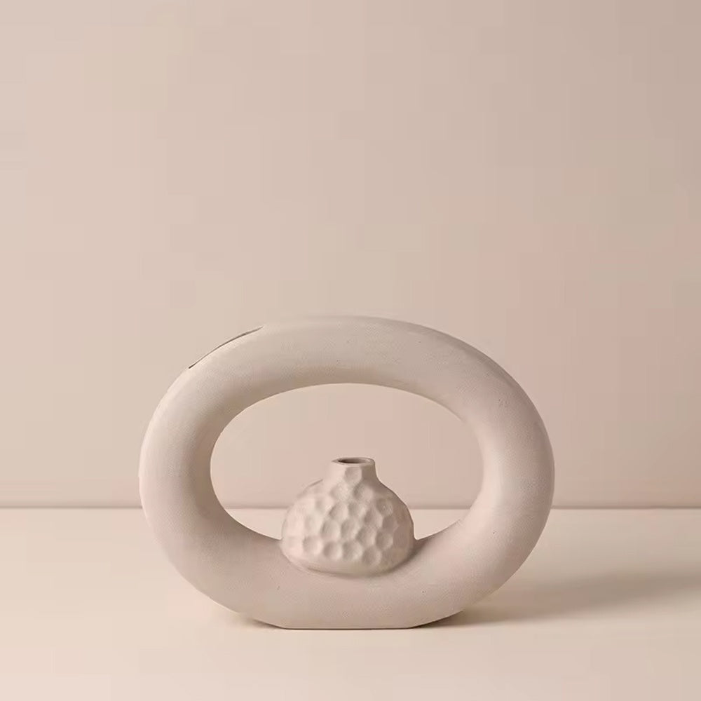 Beige Ceramic Bud Vase LT956-A
