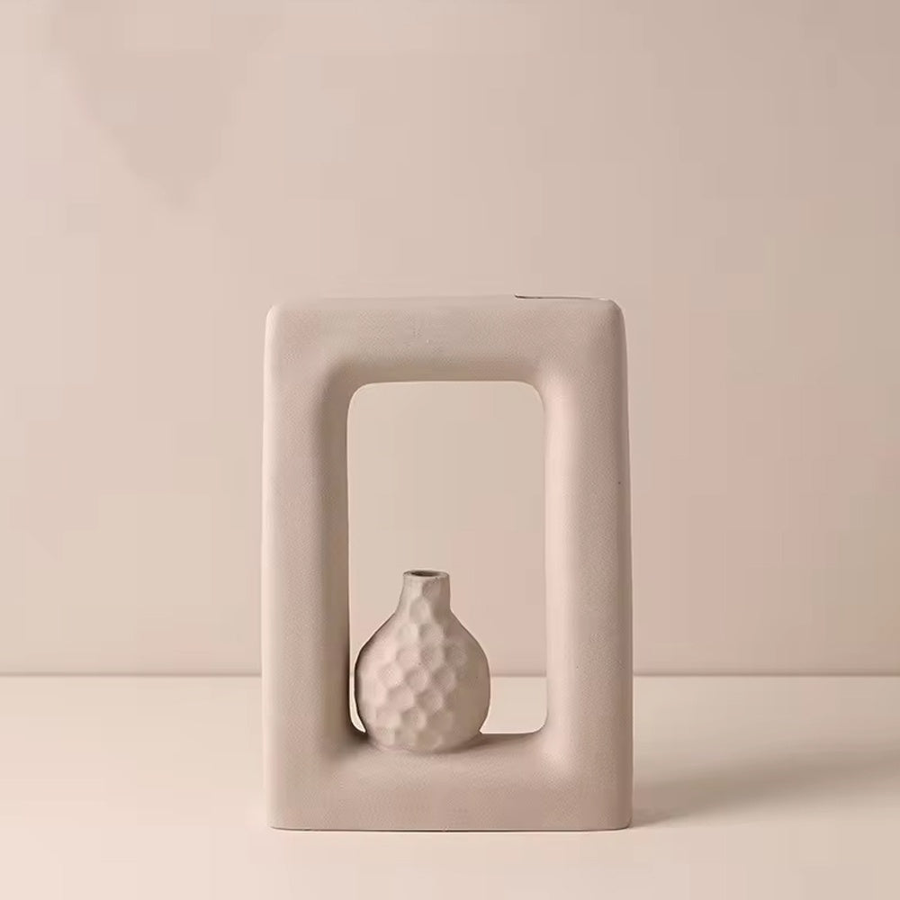 Beige Ceramic Bud Vase LT956-B