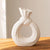 White Knotted Ceramic Vase - Small LT962-M