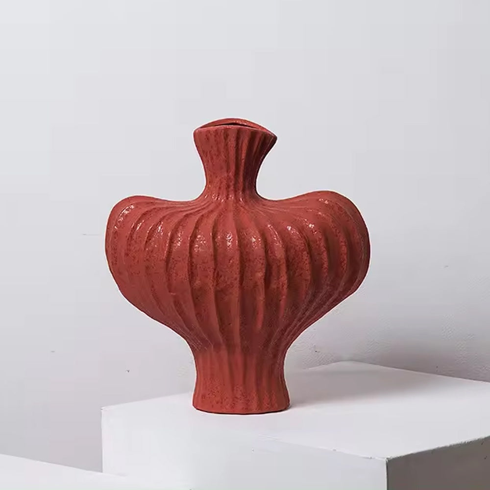 Red Ceramic Vase - Large LT969-R-L