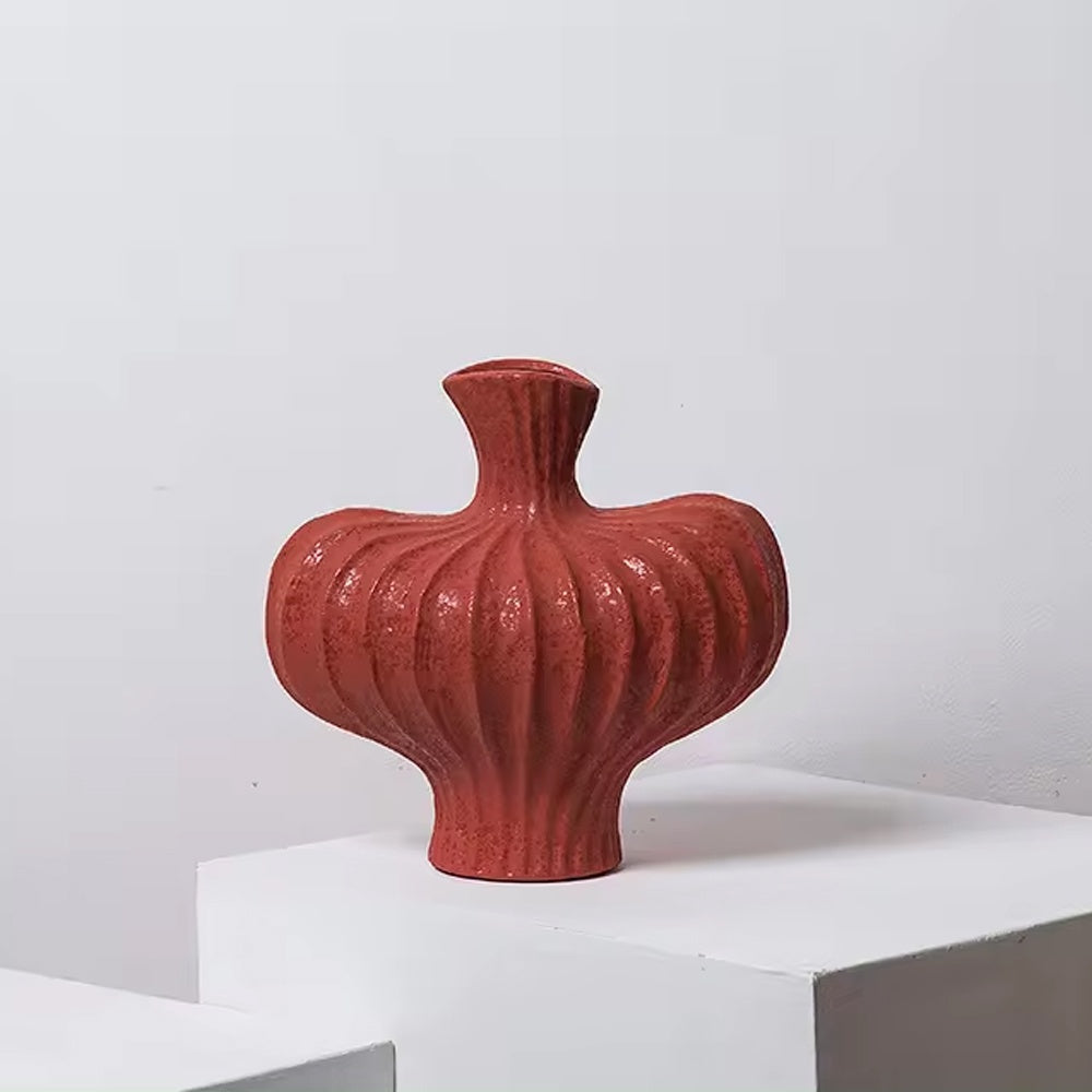 Red Ceramic Vase - Medium LT969-R-S