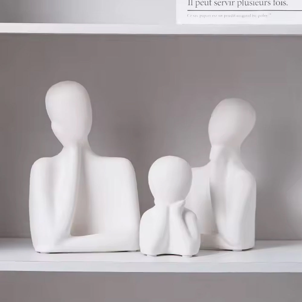 White Ceramic Figurative Sculptures (Set of 3) LT972-W
