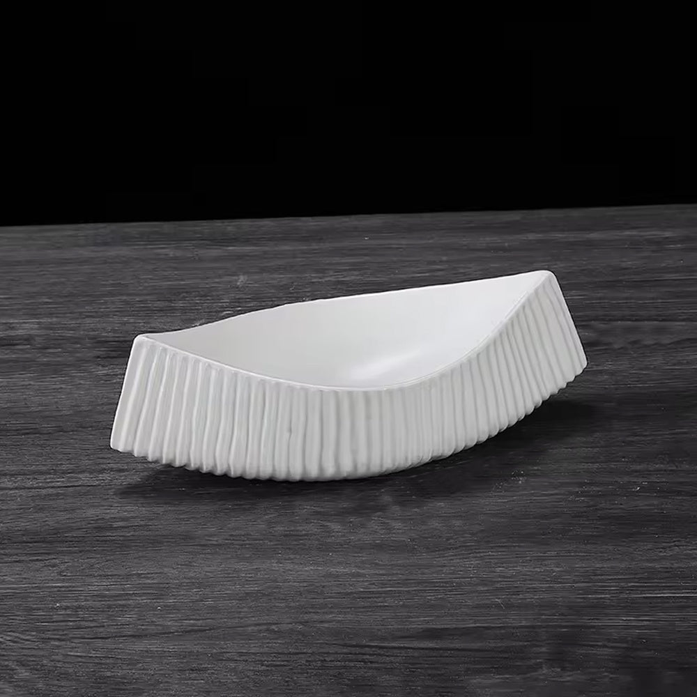 White Ceramic Decorative Bowl - Medium LT980-W-S